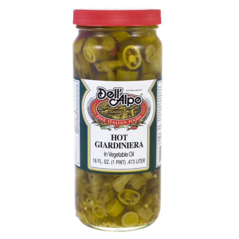 Hot Giardiniera In Vegetable Oil, 16 oz