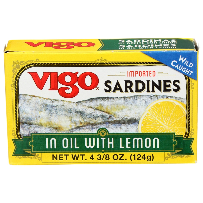 Sardines in Oil with Lemon, 4.37 oz
