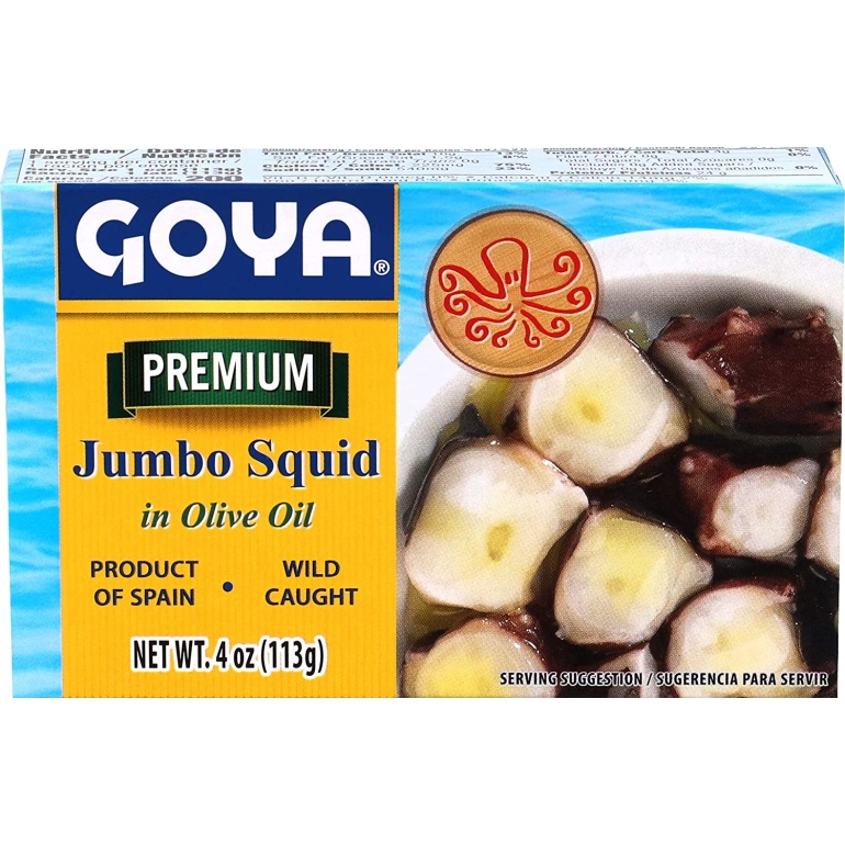 Jumbo Squid In Olive Oil, 4 oz