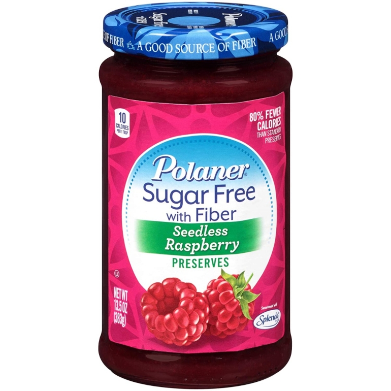 Sugar Free Seedless Raspberry Preserves with Fiber, 13.5 oz