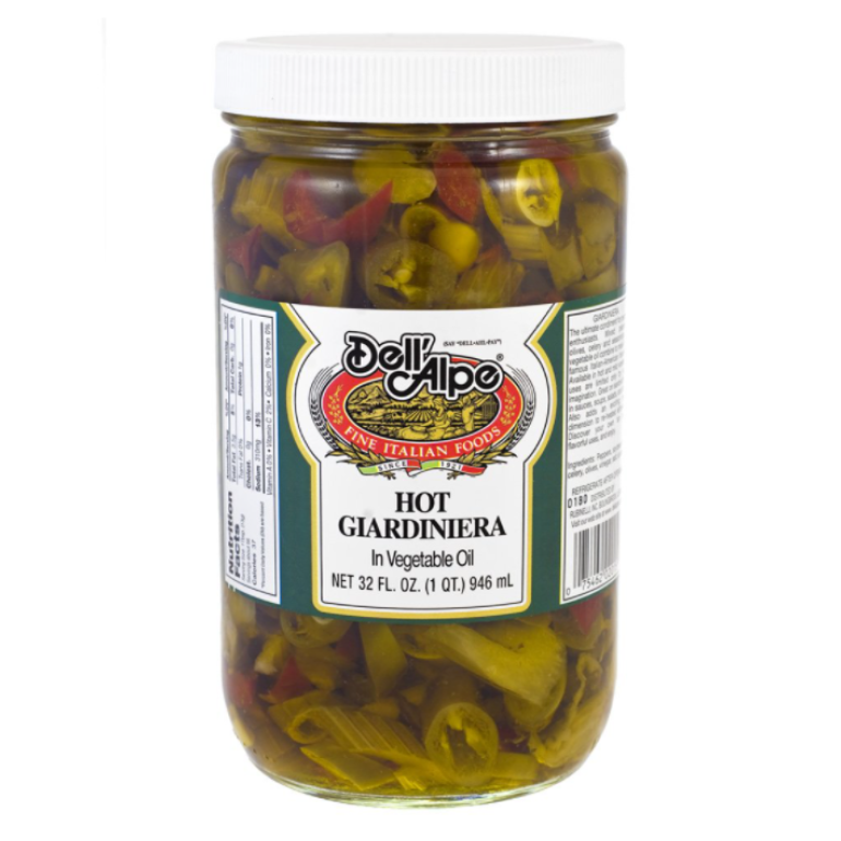 Hot Giardiniera In Vegetable Oil, 32 oz