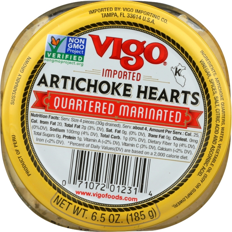 Marinated Artichoke Hearts Quartered, 6.5 oz