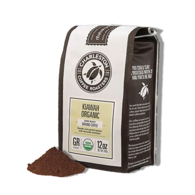 Kiawah Organic Dark Roast Ground Coffee, 12 oz