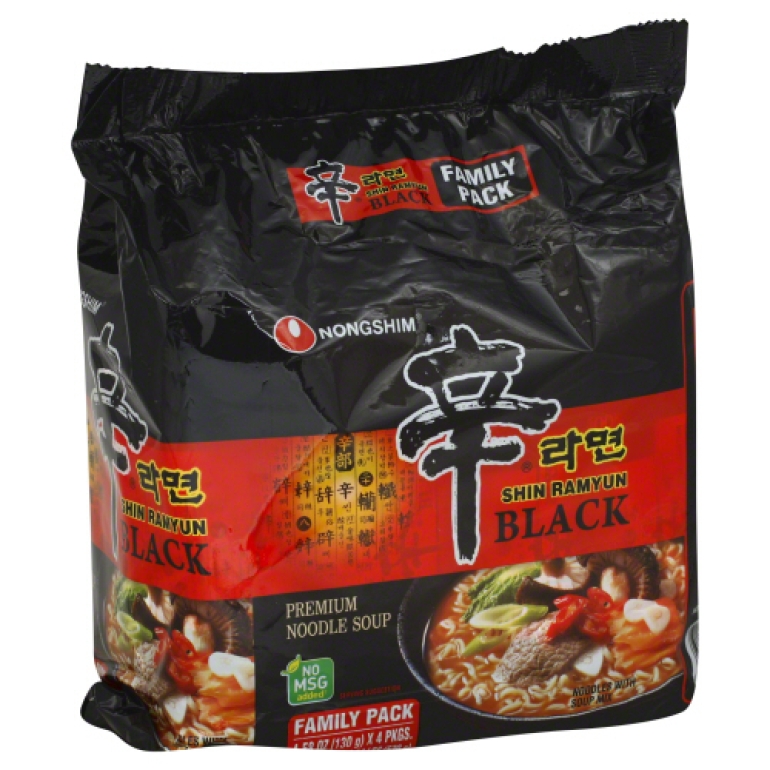 Shin Black Ramyun Noodles 4Pk, 18.32 oz