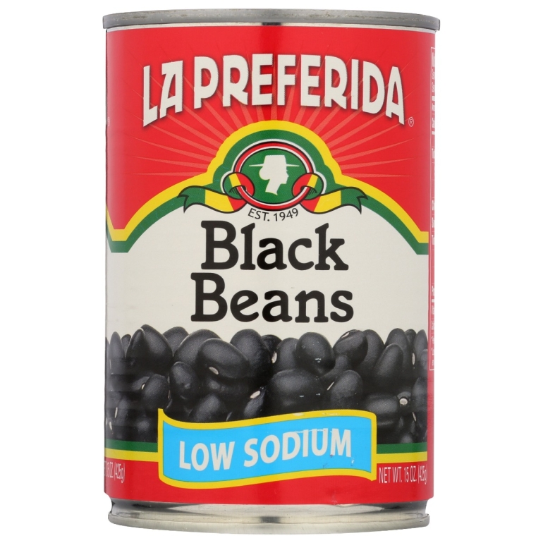 Bean Blk Low Sodium, 15 oz