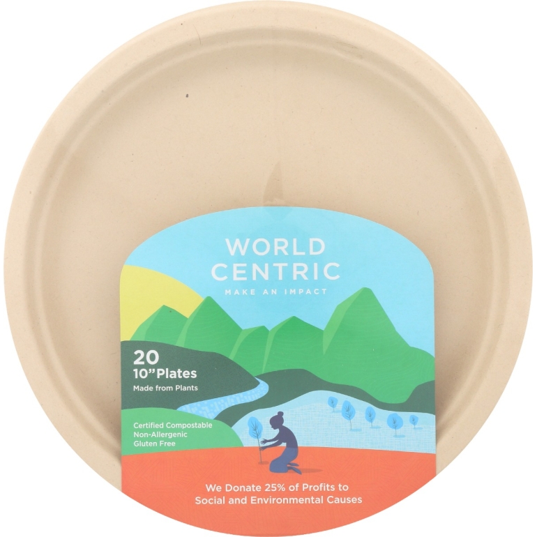 Compostable Plate 10 Inches, 20 pc