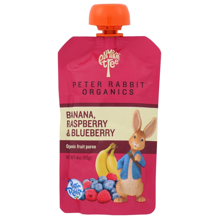 Banana, Raspberry & Blueberry Pouch, 4 oz