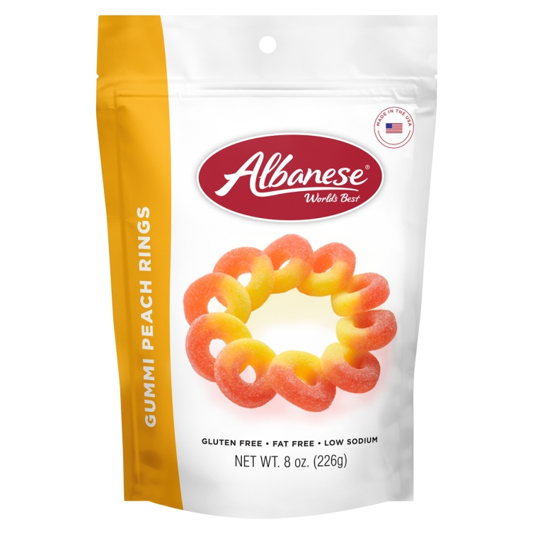 Gummi Peach Ring, 8 oz