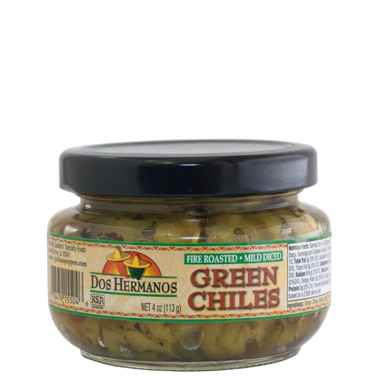 Fire Roasted Mild Diced Green Chiles, 4 oz