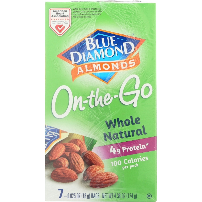 Whole Natural On The Go Almonds 7Pk, 4.38 oz