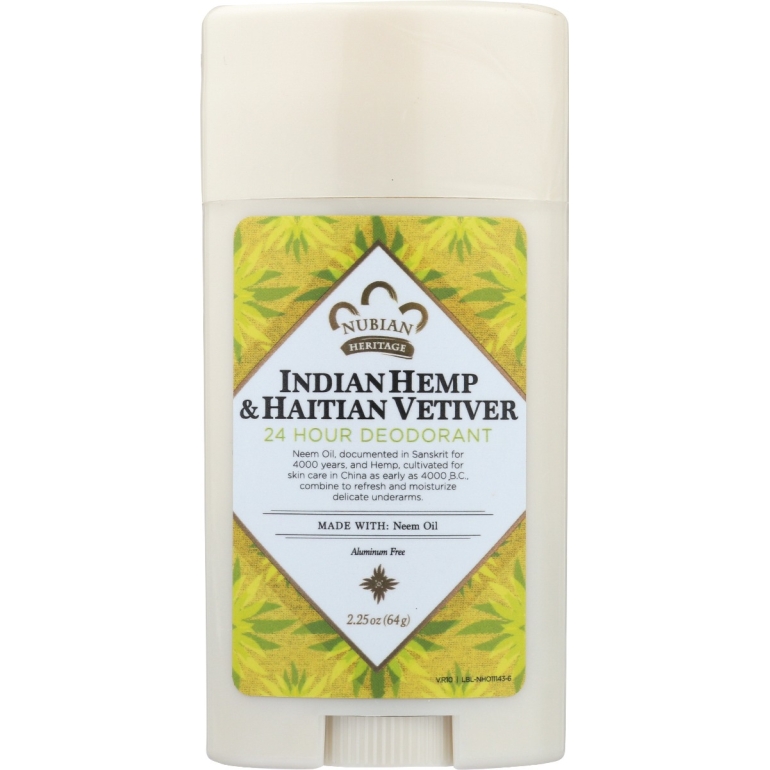 Indian Hemp & Haitian Vetiver 24 Hour Deodorant, 2.25 oz