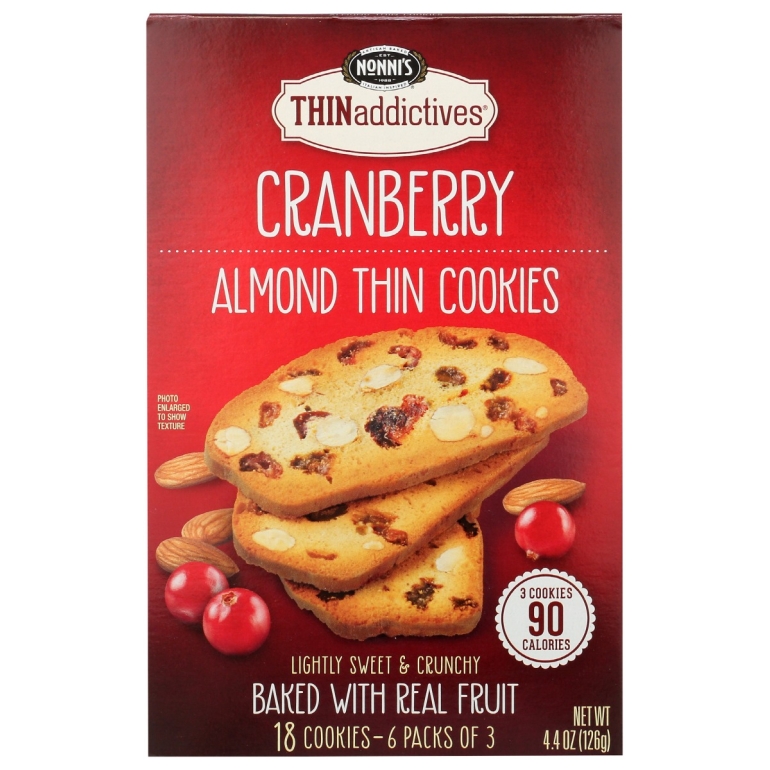 Cranberry Almond Thin Cookies, 4.44 oz