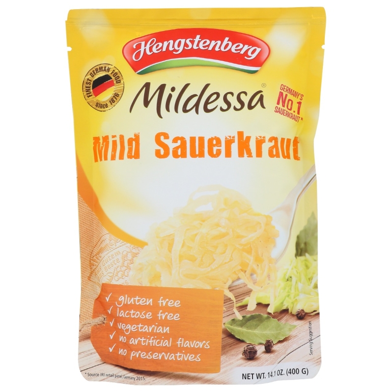 Sauerkraut Mildessa In Pouch, 14.1 oz