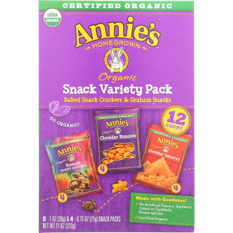 Organic Snack Variety Pack 12Ct, 11 oz