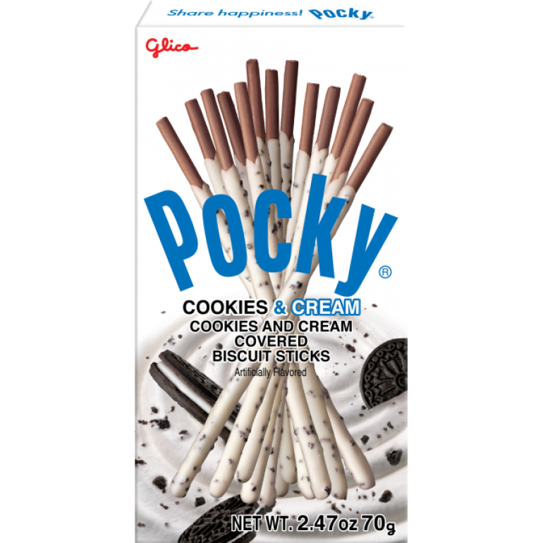 Pocky Cookies and Cream, 2.47 oz