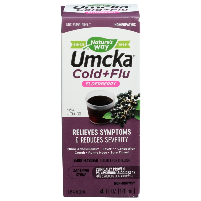 Umcka Cold Plus Flu Elderberry Syrup, 4 oz