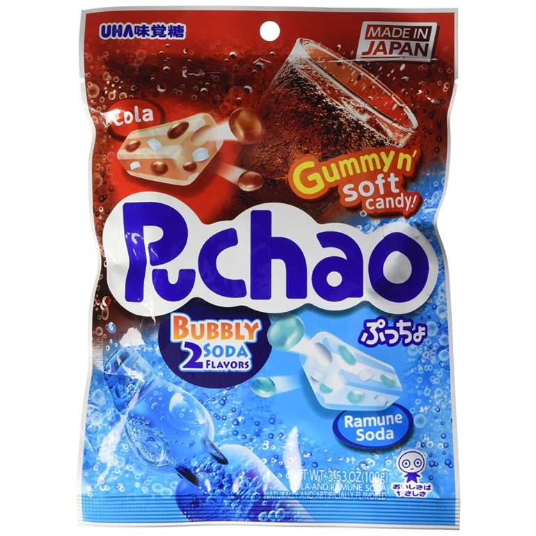 Puchao Cola And Ramune Soda Gummy Candy, 3.53 oz