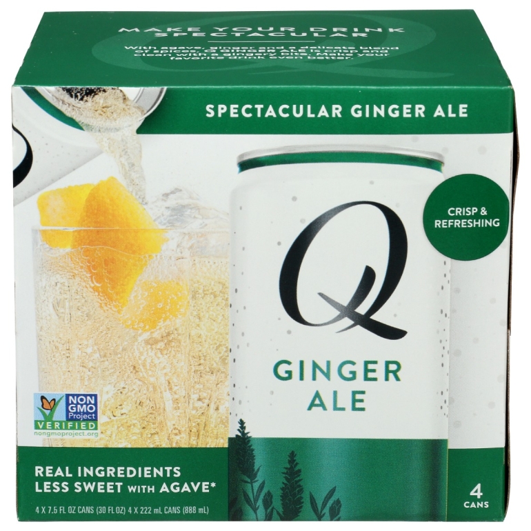 Ginger Ale 4 Pack, 30 fo