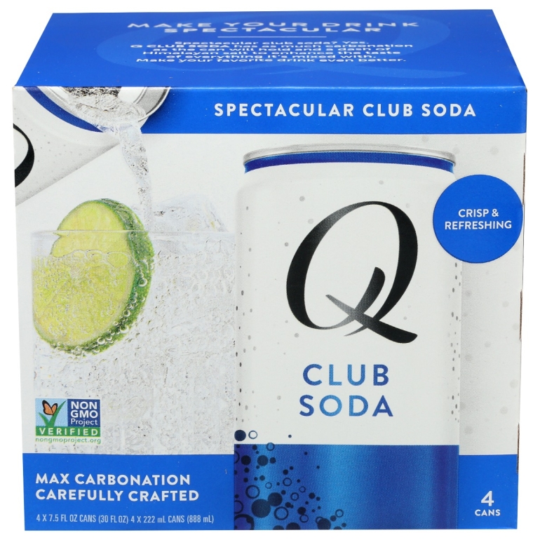 Club Soda 4Pk Cans, 30 fo