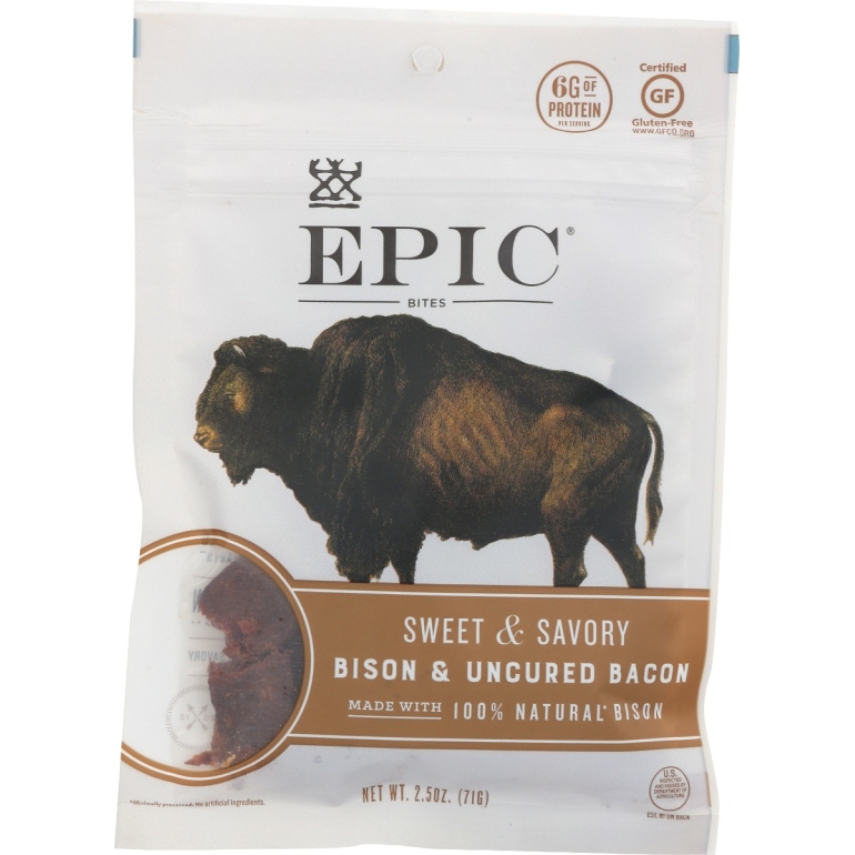 Sweet And Savory Bison And Uncured Bacon Chia Bites, 2.5 oz