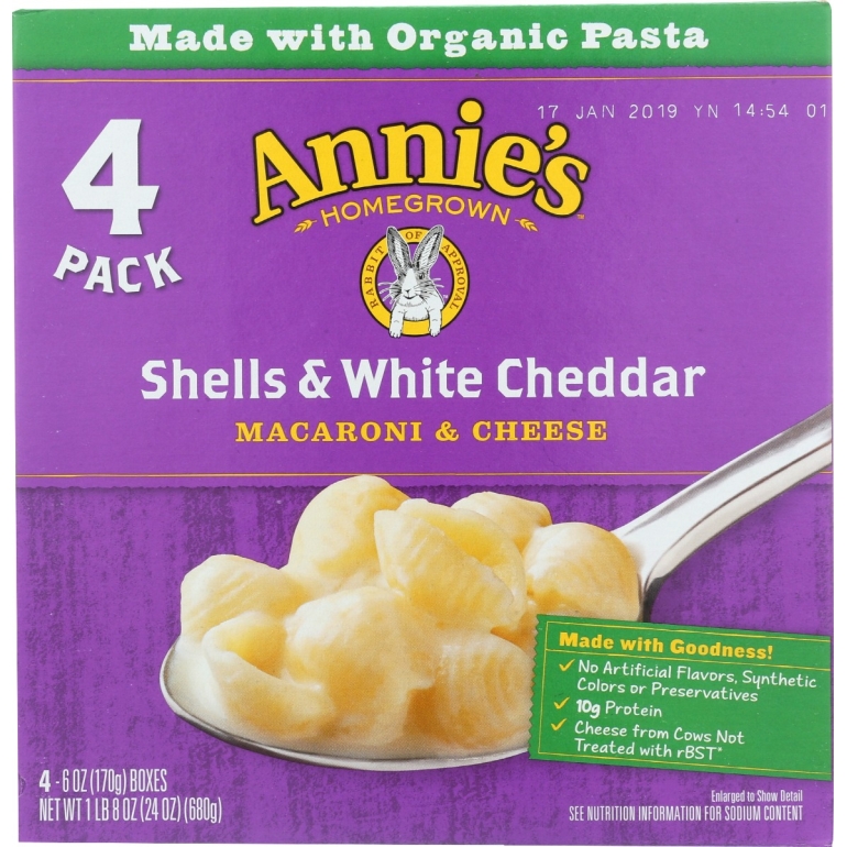 Shells & White Cheddar Macaroni & Cheese 4 Pack, 24 oz