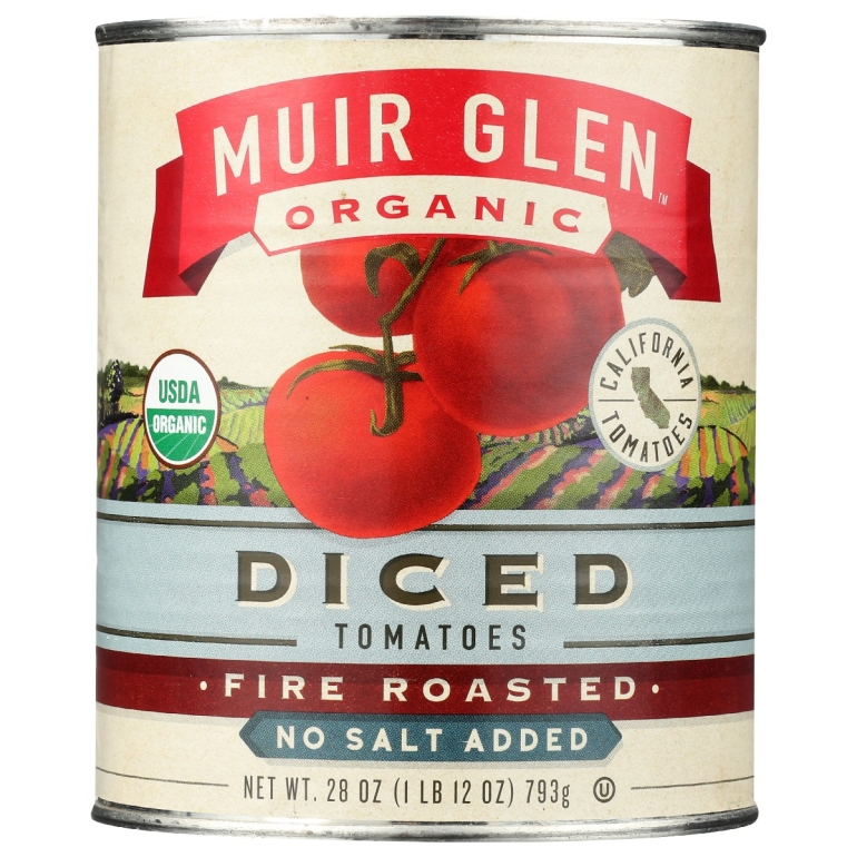 Fire Roasted Diced Tomatoes No Salt Added, 28 oz