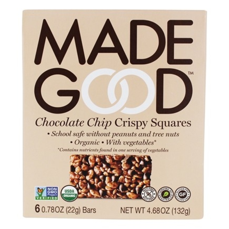 Organic Crispy Squares Chocolate Chip, 4.68 oz