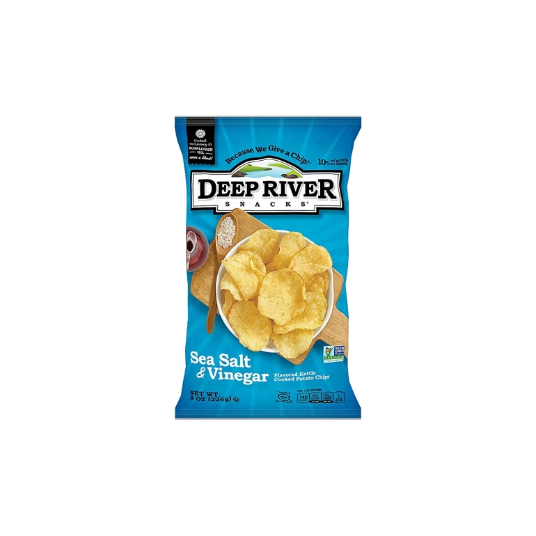 Sea Salt And Vinegar Kettle Cooked Potato Chips, 8 oz