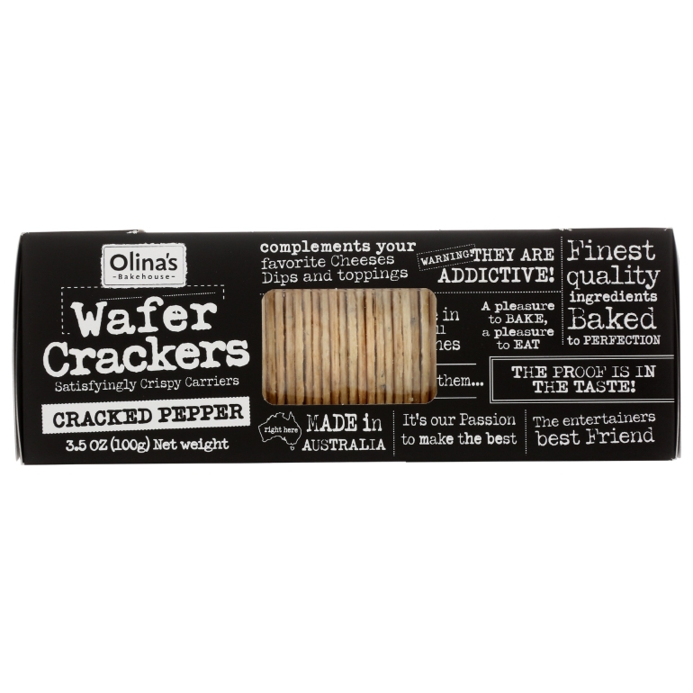 Cracked Pepper Wafer Crackers, 3.5 oz