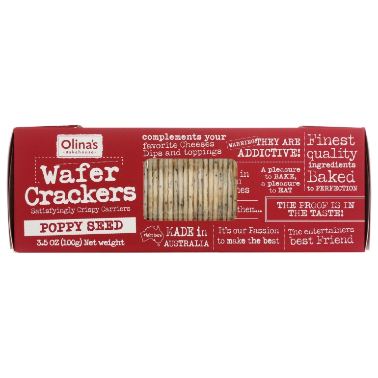 Wafer Crackers Poppy Seed, 3.5 oz