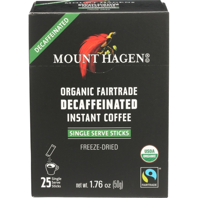 Organic Instant Decaffeinated Coffee Single Serve Sticks, 1.76 oz