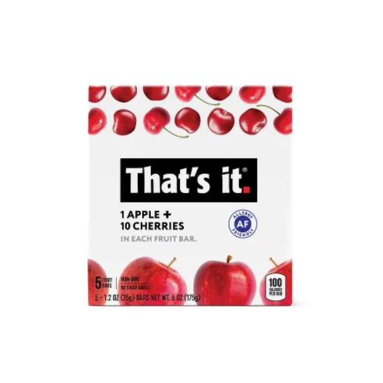 Apple Cherry Fruit Bar 5Pk, 6 oz