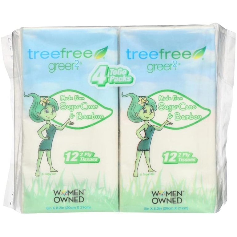 Sugarcane & Bamboo Tree Free Tissues, 4 pk