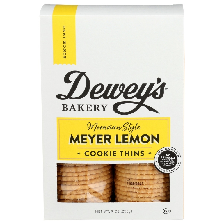 Meyer Lemon Moravian Style Cookie Thins, 9 oz