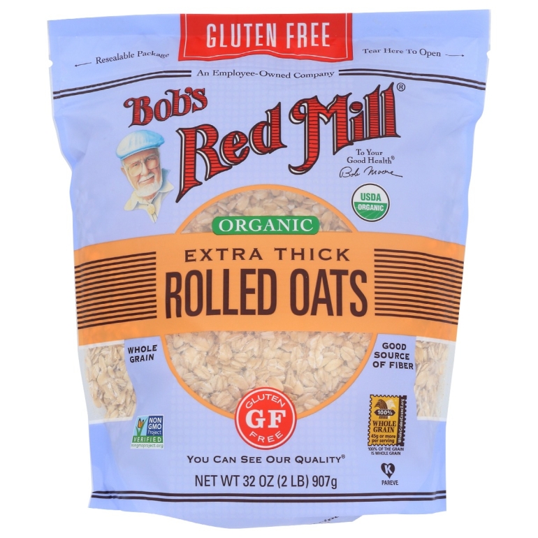 Gluten Free Organic Extra Thick Rolled Oats, 32 oz