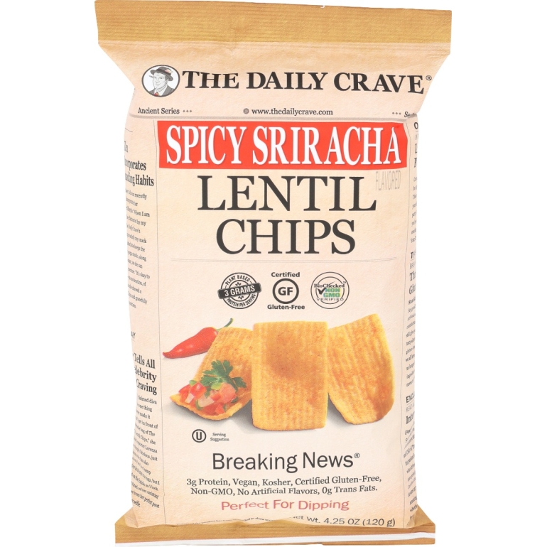 Lentil Chips Spicy Sriracha, 4.25 oz