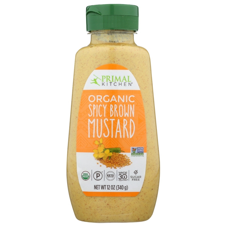 Organic Mustard Spicy Brown, 12 oz