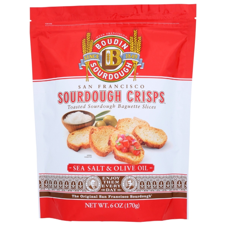 Sourdough Crisps Sea Salt Olive Oil, 6 oz