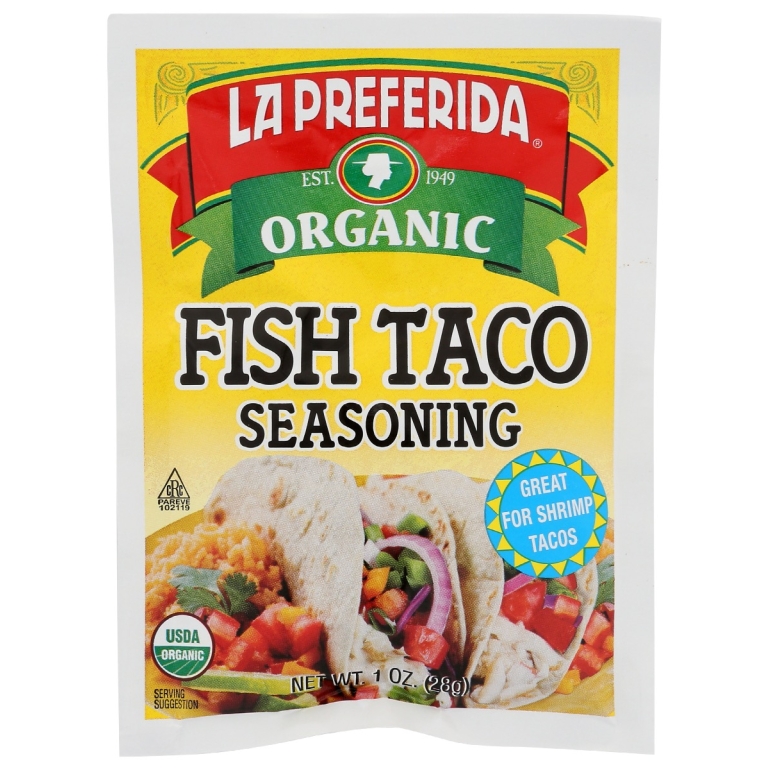 Seasoning Fish Taco Orgnc, 1 oz