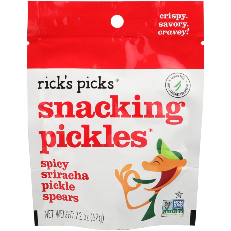 Spicy Sriracha Pickle Spears Snacking Pickles, 2.2 oz