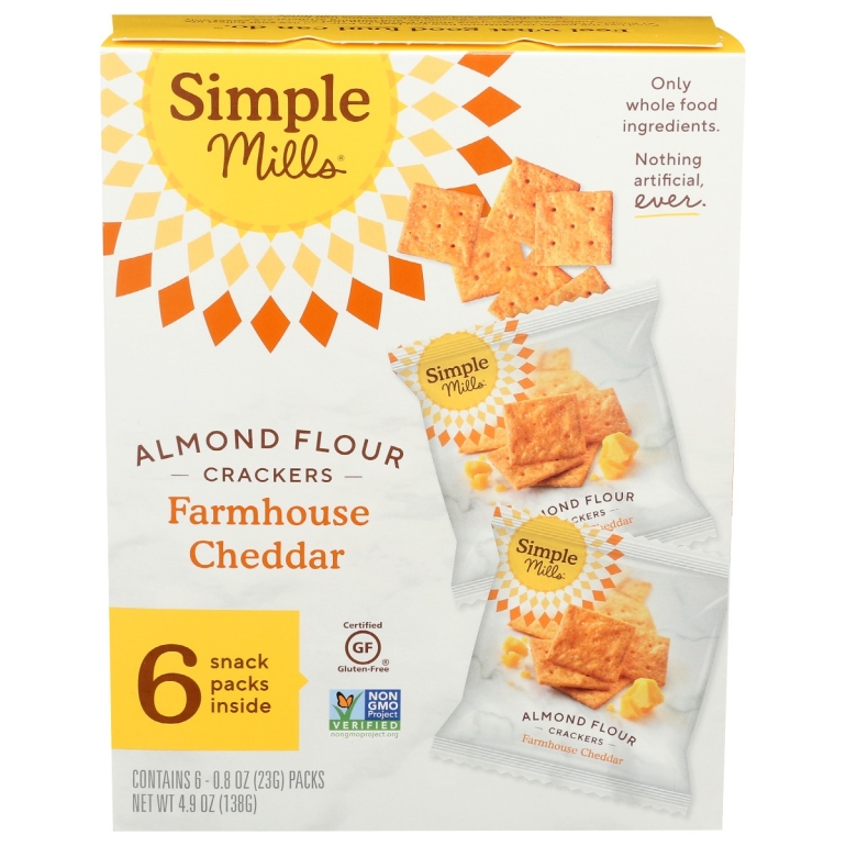 Farmhouse Cheddar Almond Flour Cracker Snack Pack, 4.9 oz