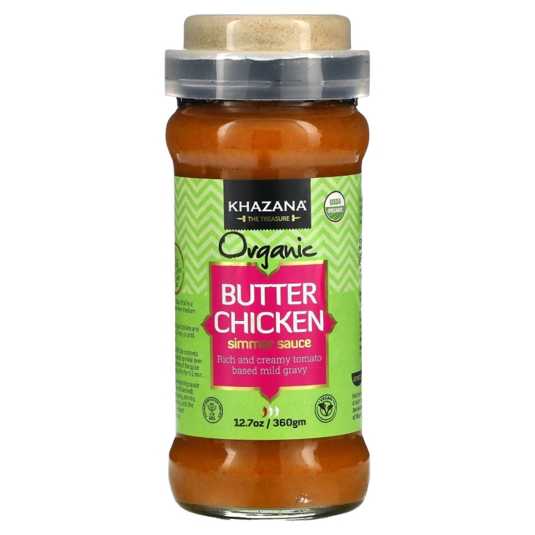 Organic Butter Chicken Simmer Sauce With Spice Cap, 12.7 oz