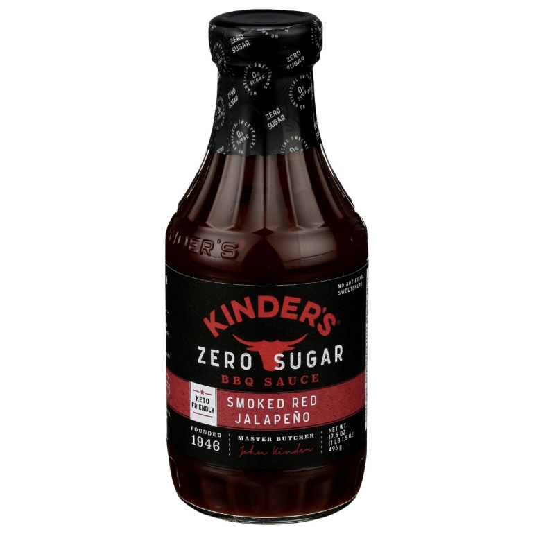 Zero Sugar Smoked Red Jalapeno BBQ Sauce, 17.5 oz