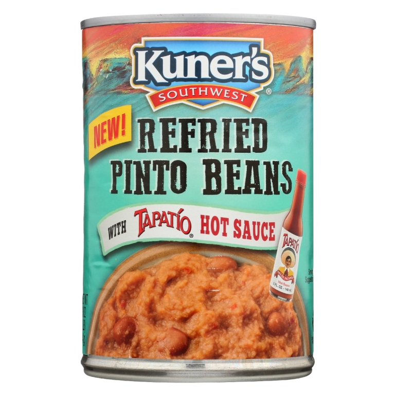 Refried Pinto Beans With Tapatio Hot Sauce, 16 oz