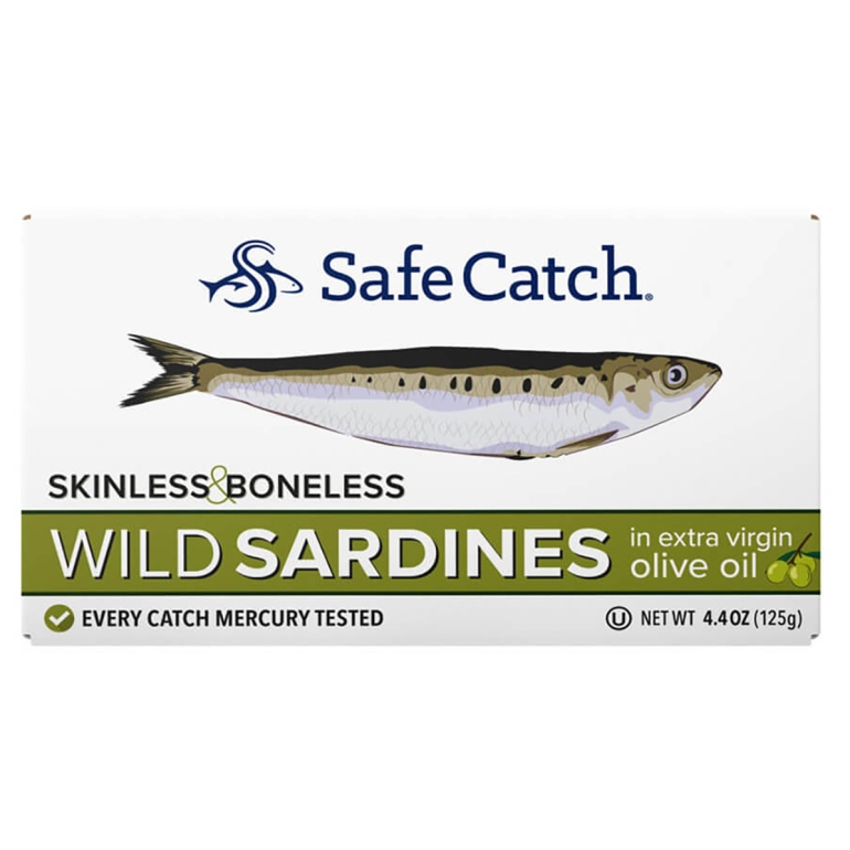 Skinless And Boneless Wild Sardines In Extra Virgin Olive Oil, 4.4 oz