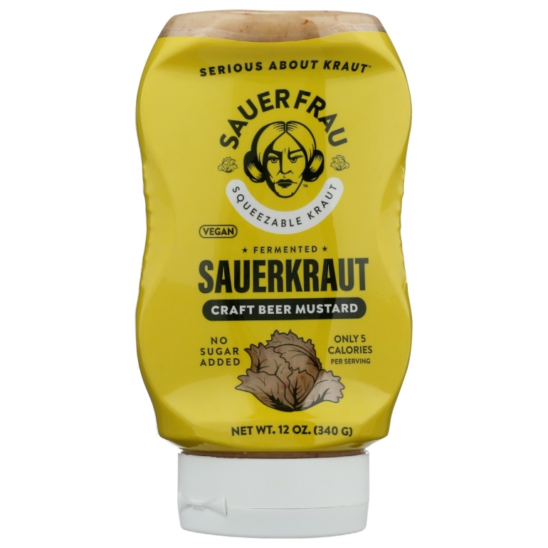 Squeezable Sauerkraut Craft Beer Mustard, 12 oz