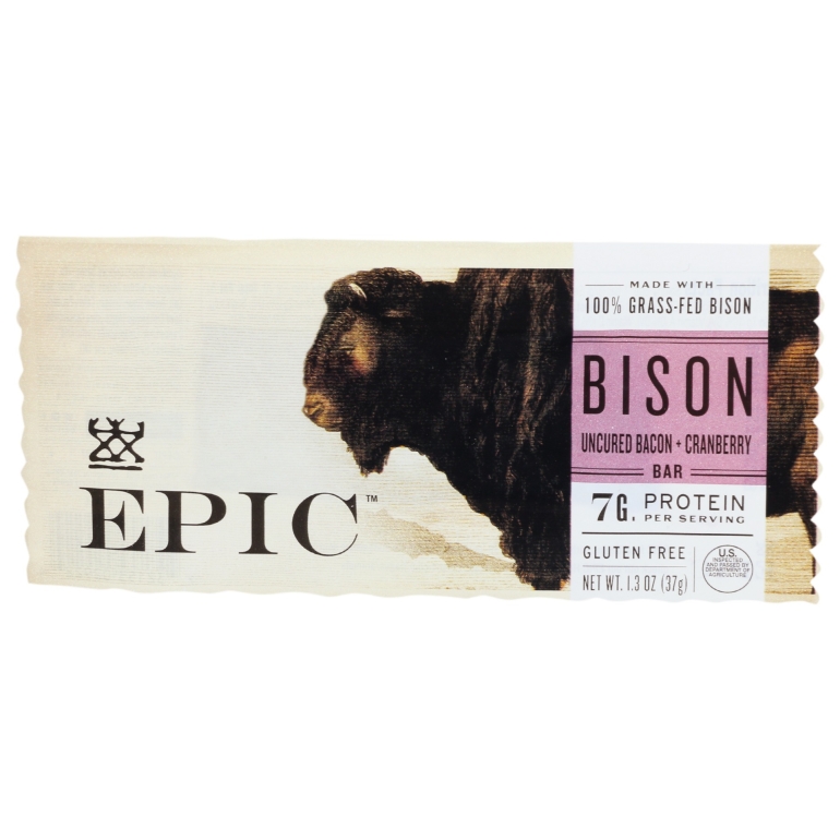 Uncured Bison Bacon Cranberry Bar, 1.3 oz