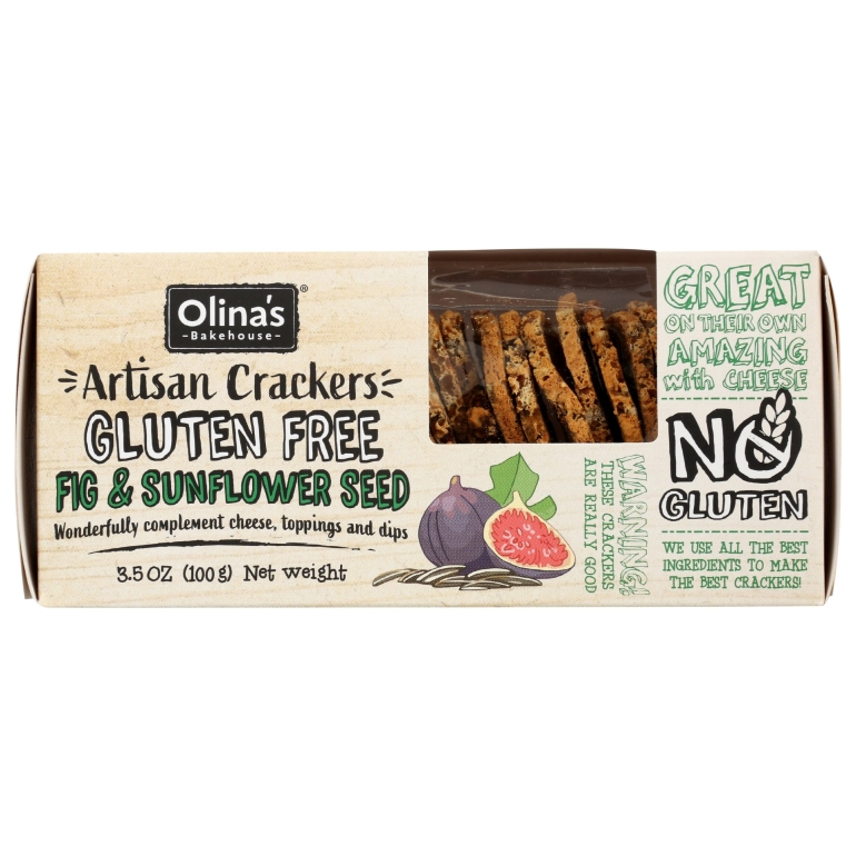 Gluten Free Fig & Sunflower Seed Artisan Crackers, 3.5 oz