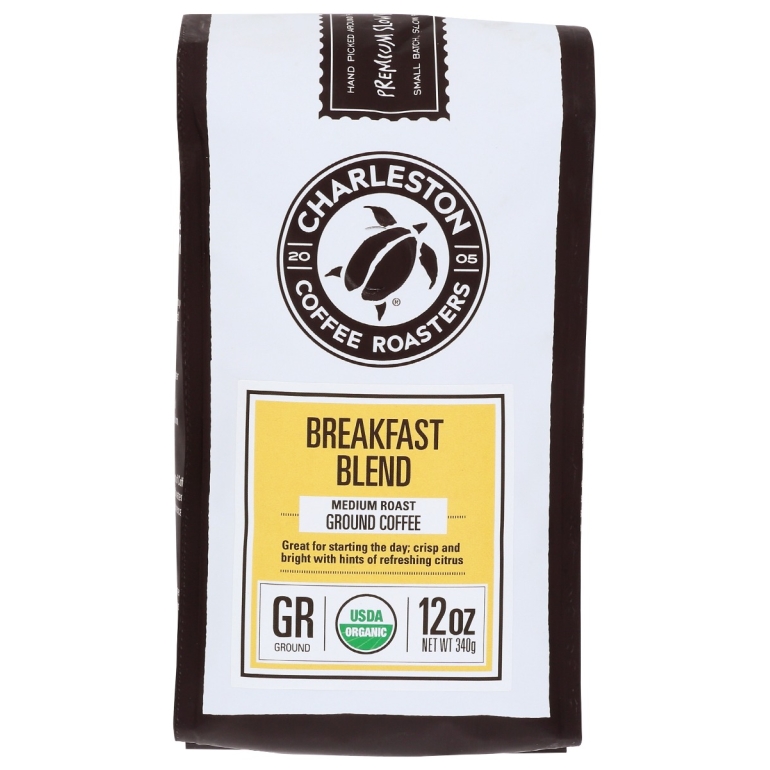 Organic Breakfast Blend Medium Roast Ground Coffee, 12 oz