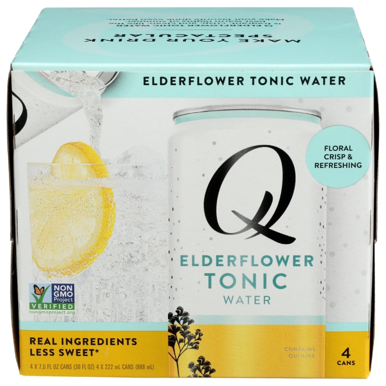Water Tonic Elderflwr 4Pk, 30 fo